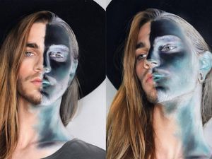Supporting image for story: This make-up artist created an ‘inverted’ look that is making people double-take