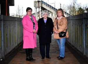 Reform's Ann Widdecombe visits Bescot Station, Walsall, where Rhiannon Whyte was murdered. She is pictured with Reform's Elaine Williams and mother of Rhiannon, Siobhan Whyte.