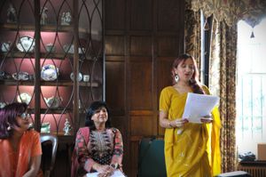 Saida Chowdhury reading her poetry