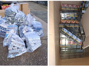 Supporting image for story: Half a million pounds of illegal cigarettes and tobacco seized in raid on shipping containers