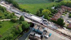 WALSALL COPYRIGHT NATIONAL WORLD TIM STURGESS 09/06/25. Update on building the new Fingerpost bridge , Norton road , Pelsall.
