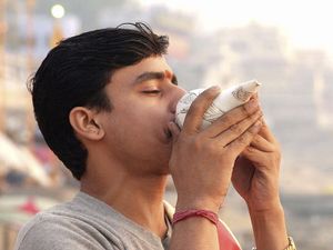 Supporting image for story: Ancient ritual of blowing into shell ‘could help with common sleep disorder’