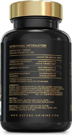 The formula uses an optimised extract that contains 95% Curcumin