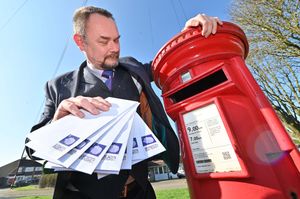 Mark Andrews testing the speed of Royal Mail.