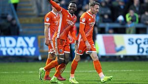 Toto Nsiala celebrates his late winner created by Alex Rodman in last season's trip to Bristol Rovers exactly a year ago (AMA)