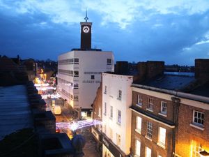 Supporting image for story: Making music to attract donations at Shrewsbury Market Hall