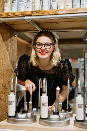 Brooke Evans of Brook Evans Ironbridge now stocks Authentic Beauty Concept's special refill station for their products instead of throwing away. After a hard few months they are aiming to be more sustainable and attract customers