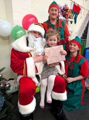 Christmas fun with Santa and his Elves, Little Trinity Nursery’s 3-year-old Elana Ayerst 