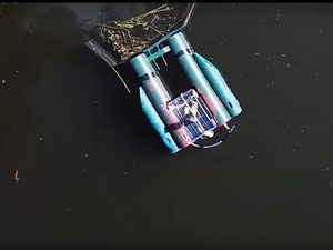 Supporting image for story: This robot turns collecting rubbish on waterways into a multiplayer online game