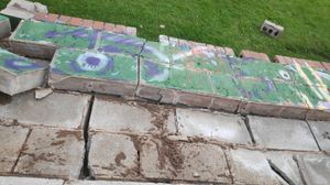 Vandals pushed a wall over at the park