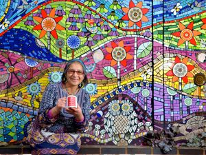 Supporting image for story: 'I feel inspired by it': Bearwood artist creates magic with mosaics
