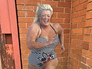 Supporting image for story: The Only Way is Wolves as Gemma Collins turns heads of drivers heading into city