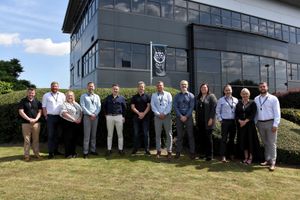 The Owl Partnerships team outside their Tamworth HQ. (L-R) Paul Smith, Jacob Henry, Lizzie Tomlinson, Andrew Browne, Warren Bolton, Jonathan Rumble, Gareth Wilkes, Craig Floyd, Emily Weaver, Gary Whysall, Kirsty Richmond and Rhys Chatterfield. 