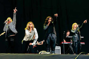 All Saints perform on stage at V Festival