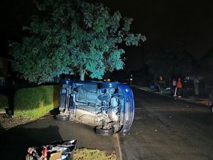 Supporting image for story: Drunk driver arrested after rolling car onto its side in Shifnal