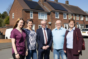 Mayor Richard Parker with Vicki Bailey, Annette Adams and Garry Adams from The Old Star pub, and Tracy Deeming, Brockmoor resident and chair of the Friends of Brockmoor Park. Picture WMCA

 