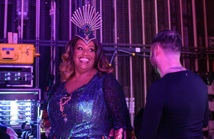 Alison Hammond backstage. Photo: Simon Hadley