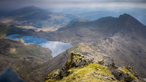 The view over Snowdonia from Snowdon