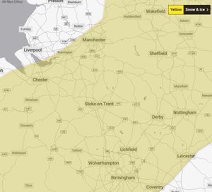 A yellow weather warning has been issued for the region.