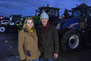 The main organisers, Georgina Synnock-Morgan and Rae Morgan at the start of the tractor run. Image by Andy Compton