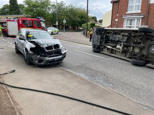 Supporting image for story: Firefighters free man trapped in van after collision with two cars in Aldridge