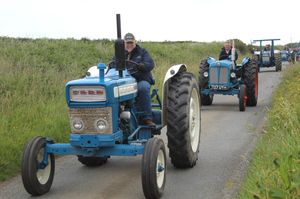 Bridgnorth's Paul Marsh with his Ford 4000 and Chris Nott with his Fordson Major