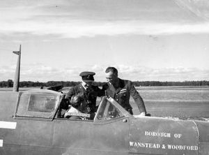 Many Spitfires, like this one, bore the names of places which had raised the money for them. This picture came from the late Wally Milne, who recalled flying a Spitfire called "Shrewsbury" bought by the people of Shrewsbury – sadly, no known picture exists.