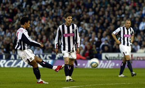 Richardson wraps in a free kick against Blackburn Rovers
