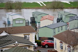 Flooding in the Severn Valley Caravan Park in Quatford, Bridgnorth