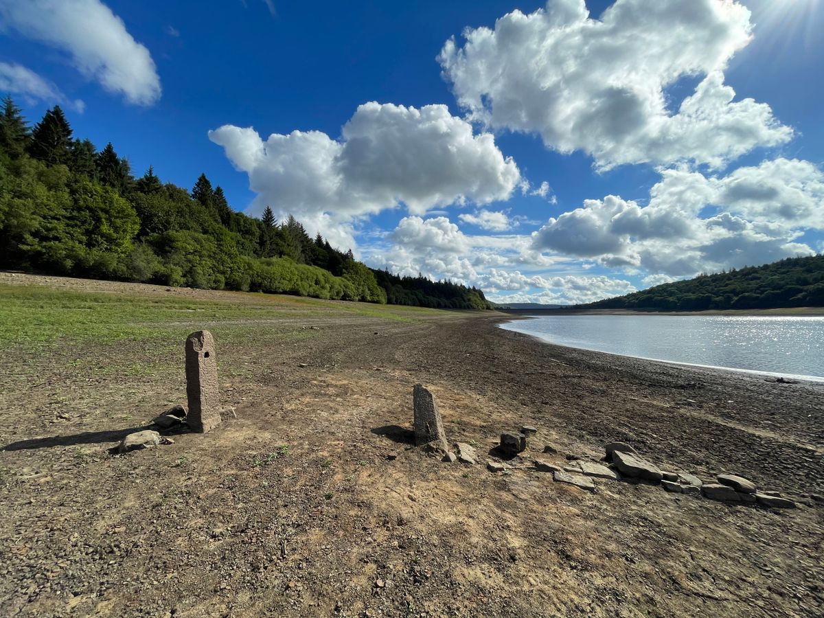 Lost structures emerge from reservoirs as water levels continue to drop