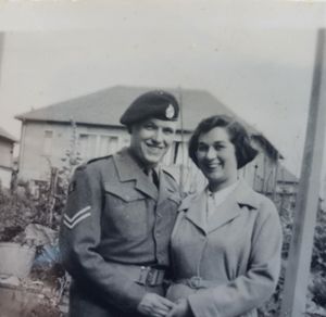 George and June pictured when George was called for National Service