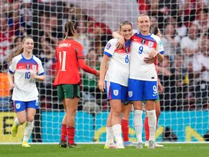 Supporting image for story: Aggie Beever-Jones nets hat-trick as England thrash Portugal in Nations League
