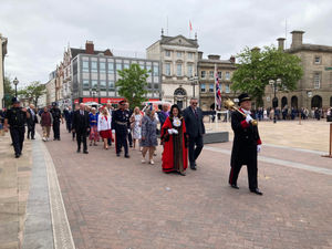 Stafford'S Current Mayor, Jenny Barron, Walks Through The Town Following The Mayor Making Ceremony In May 2025. Photo by Staffordshire LDR Kerry Ashdown. Free for use by all LDRS partners