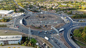 Work taking place to improve Junction 10 of the M6 at Walsall