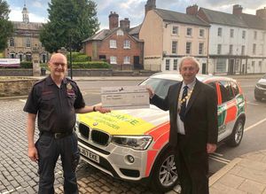 A year of mayoral fundraising has seen Newport Community First Responders receive a cheque for over £2,000