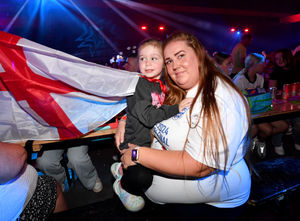 England fans watch the big match at The Hangar, Wolverhampton..