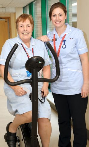 Nurses Val Howard and Lisa Edward
