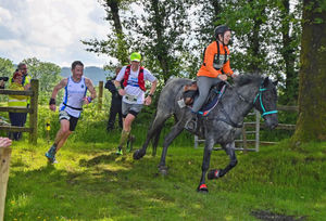 Competitors in the Man v Horse race