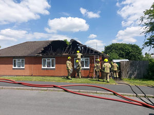 Damage caused by the fire. Photo: Staffordshire Fire & Rescue Service.