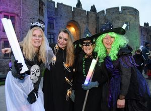 Runners dressed in elaborate Halloween costumes at Chirk Castle. Picture: Hope House Children's Hospices
