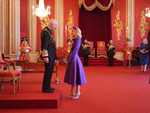 Supporting image for story: Strictly’s Amy Dowden discussed chemotherapy with Charles as she was made an MBE