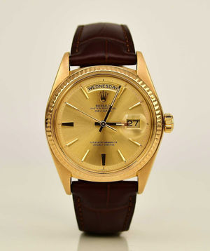 A Rolex Oyster Day-Date gentleman's 18 carat yellow gold wristwatch that sold for £4,000.