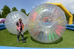 There were many activities on offer including giant balls