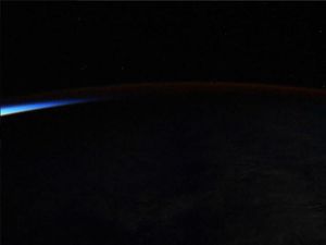 Supporting image for story: A Hawaiian lava flow has been photographed from space