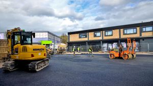 Demolition work has cleared space for a new pedestrianised public square and community areas connecting Limes Walk with Market Street. Photo: Morris Property