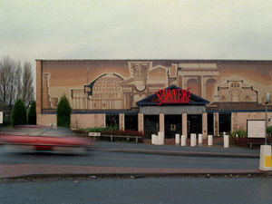Toby Carvery covered this splendid mosaic with corporate mock-Tudor cladding