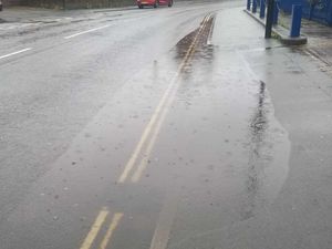 Supporting image for story: Shrewsbury street's drains flooded again months on