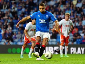 Rangers’ Cyriel Dessers at Ibrox