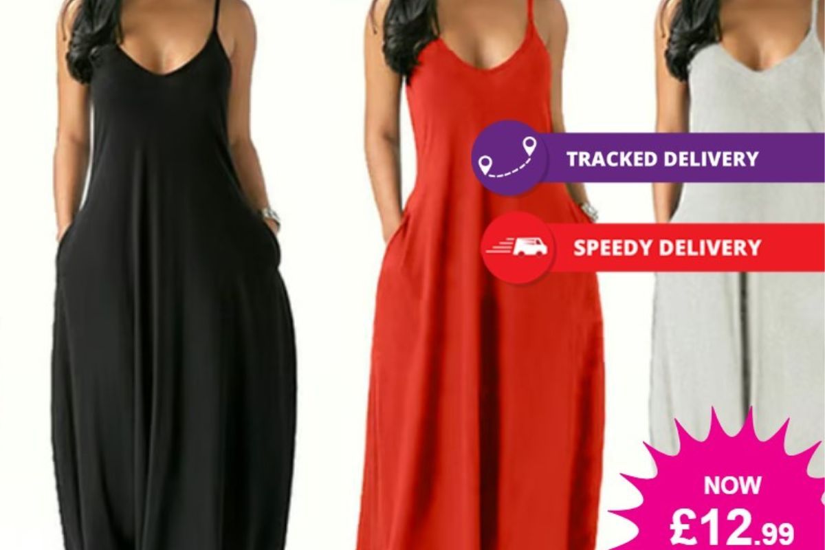 I’ve found the perfect breathable strappy sling dress with pockets that will keep you cool this summer