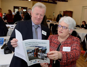 Paul Hinkins, the vice chair of the Marches LEP, and Councillor Ellen Ap Gwynn, chair of the Growing Mid Wales Partnership